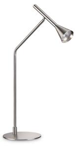 IDEAL LUX Lampa de masă cu LED Diesis, nichel, înălțime 65 cm, dimabilă, reglabil, Metalic, Camera de zi / sufragerie, Metal, Modern