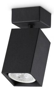 IDEAL LUX Spot de tavan Dynamite Square, negru, lungime 5,7 cm, Negru, Camera de zi / sufragerie, Metal, Modern