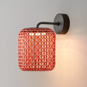 Bover Nans A LED pentru exterior, roșu, Ø 21,6 cm, reglabil, Roșu, Metal, Design