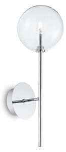 IDEAL LUX Aplică Equinoxe, crom/transparent, înălțime 45 cm, Crom, Camera de zi / sufragerie, Metal