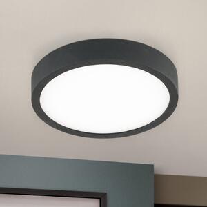 ORION Plafonieră cu LED Bully în negru, 3.000 K, Ø14cm, Negru, Camera de zi / sufragerie, Metal