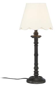 PR Home Joy lampă de masă cu abajur textil curbat, Negru, Camera de zi / sufragerie, Lemn