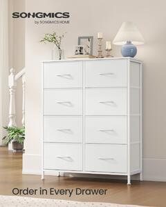 Comoda cu sertare Songmics Alb 76.7x30x95.2 cm