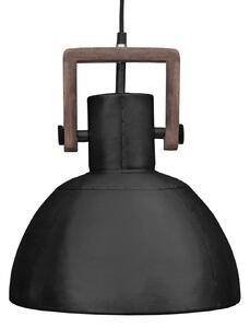PR Home Ashby Single suspendată Ø29cm negru-zinc, reglabil, Lemn, Camera de zi / sufragerie, Lemn, Design industrial