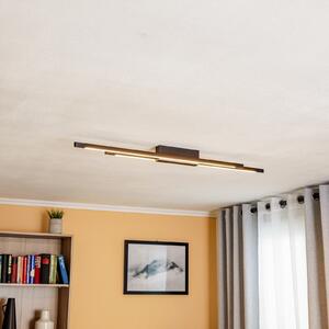 Quitani Talon LED plafonieră 2 becuri negru anodizat, reglabil, Negru, Bucătărie, Aluminiu, Modern, Plafon cu flacără multiplă