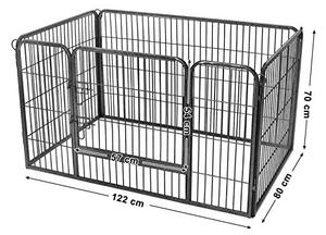 Tarc pentru animale de companie, Feandrea, PPK04GY, Gri, ‎120 x 70 x 80 cm