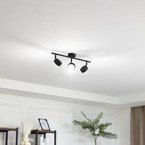 Lindby Plafonieră Jyla, 3 becuri, negru mat, reglabil, Negru, Studiu / Birou, Metal, Modern