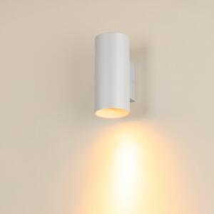 SLV Asto Tube Aplică de perete, GU10, orientată în jos, albă, reglabil, Alb, Camera de zi / sufragerie, Metal, Modern, Perete rotund