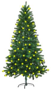 Brad de Crăciun artificial pre-iluminat, verde, 150 cm