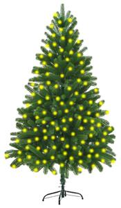 Brad de Crăciun artificial pre-iluminat, verde, 210 cm