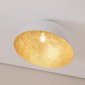 SIGMA Plafonieră Sfera, Ø 50cm, alb/auriu, reglabil, Auriu / Alamă, Camera de zi / sufragerie, Metal, Modern