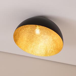 SIGMA Plafonieră Sfera, Ø 50cm, negru/auriu, reglabil, Negru, Camera de zi / sufragerie, Metal, Modern