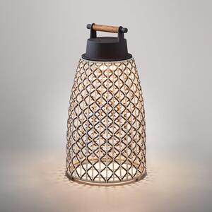 Bover Nans M/49/R Lampa de masă cu baterie pentru exterior maro, reglabil, Maro / Rugină, Plastic, Design