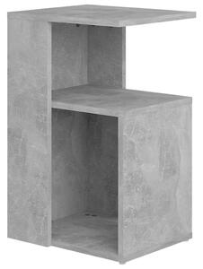 Masă laterală, gri beton, 36x30x56 cm, PAL