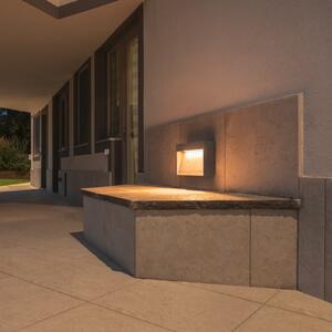 SLV Concreto Lampă LED pentru perete exterior, lățime 37,5 cm, Gri, Beton, Modern