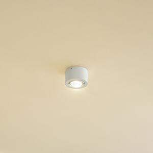 Lindby Downlight Jyla, 1 bec, alb mat, GX53, reglabil, Alb, Camera de zi / sufragerie, Metal, Modern
