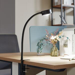 Lindby Lampa cu clemă șurub Jyla, negru mat, GX53, braț flexibil, Negru, Camera de zi / sufragerie, Metal, Modern