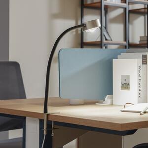 Lindby Lampa cu clemă șurub Jyla, nichel mat, GX53, braț flexibil, Metalic, Camera de zi / sufragerie, Metal, Modern