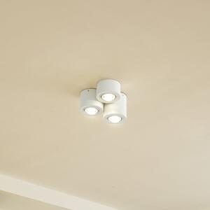 Lindby Downlight Jyla, 3 becuri, alb mat, GX53, reglabil, Alb, Camera de zi / sufragerie, Metal, Modern