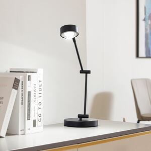 Lindby Lampa de masă Jyla, 36 cm, negru mat, GX53, flexibilă, Negru, Camera de zi / sufragerie, Metal, Modern