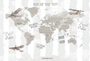 Harta lumii Tapet Flying Around The World