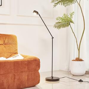 Lindby lampadar Jyla, 88 cm, negru mat, GX53, flexibilă, Negru, Camera de zi / sufragerie, Metal, Modern