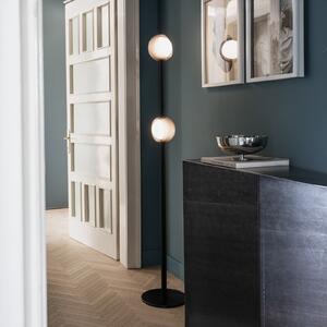 IDEAL LUX Lampadar LED Bloom, înălțime 170 cm, negru, cu 2 becuri, Negru, Camera de zi / sufragerie, Metal
