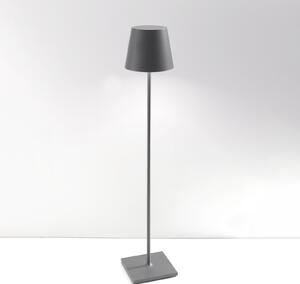 Zafferano Poldina XXL lampadar cu baterie IP54 gri, reglabil, Gri, Camera de zi / sufragerie, Metal, Modern