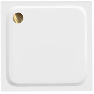 Rea, Cădiță de duș acrilică Rea Belmond Albă 90x90, KPL-14371