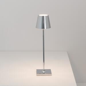 Zafferano Lampa cu acumulator Poldina micro, interior crom lucios, Metalic, Camera de zi / sufragerie, Metal, Modern