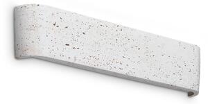 IDEAL LUX Aplică de perete Delta, culoare ciment, lățime 41 cm, 3.000 K, Maro / Rugină, Camera de zi / sufragerie, Beton, Modern, Perete unghiular