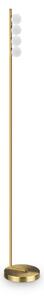 IDEAL LUX Lampadar LED Binomio, alamă, 155 cm, metal, 4 becuri, Auriu / Alamă, Camera de zi / sufragerie, Metal, Modern