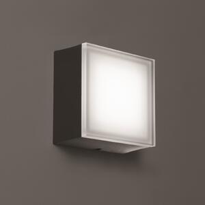 LCD LED lampă de perete pentru exterior 1425 grafit 12,5 x cm, Negru, Metal
