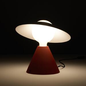 Stilnovo Lampa de masă Fante LED, 2.700 K, roșu, Roșu, Camera de zi / sufragerie, Plastic, Design