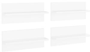 Rafturi de perete, 4 buc., alb, 40x11,5x18 cm, PAL
