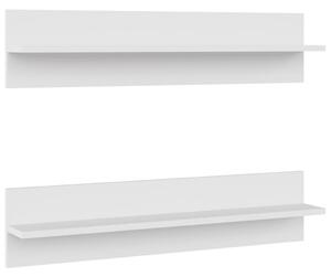 Rafturi de perete, 2 buc., alb, 80x11,5x18 cm, PAL