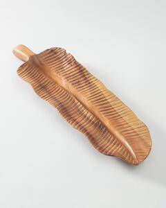 Platou decorativ Wood Leaf 60x18 cm