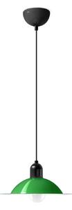 Stilnovo Lampă suspendată LED Lampiatta, Ø 28 cm, verde, Verde, Camera de zi / sufragerie, Metal, Design