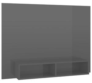 Comodă TV de perete, gri extralucios, 120x23,5x90 cm, PAL