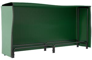 Outsunny Suport pentru Lemne de 0,6 m³, Reglabil, cu Husă Impermeabilă din PE, din Metal, 200 x 36 x 99 cm, Negru și Verde Închis | Aosom Romania
