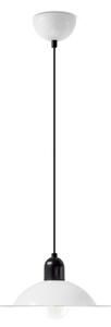 Stilnovo Lampă suspendată LED Lampiatta, Ø 28 cm, albă, Alb, Camera de zi / sufragerie, Metal, Design