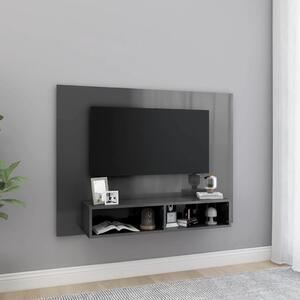 Comodă TV de perete, gri extralucios, 120x23,5x90 cm, PAL