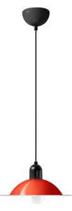 Stilnovo Lampă suspendată LED Lampiatta, Ø 28 cm, coral, Roșu, Camera de zi / sufragerie, Metal, Design