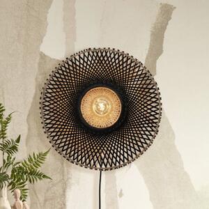 Good & Mojo GOOD MOJO Kalimantan de perete, negru/natural, Ø 44cm, Negru, Camera de zi / sufragerie, Bamboo, Design