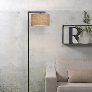 IT´S ABOUT ROMI IT'S lampadar Boston, Ø 32 cm, negru/gri, Negru, Camera de zi / sufragerie, Țesătură / Textil, Modern