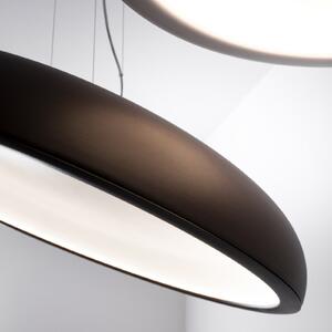 Stilnovo Reflexio lampă suspendată LED, Ø46cm, negru, reglabil, Negru, Camera de zi / sufragerie, Metal, Design