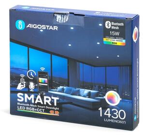 Corp de iluminat LED RGBW dimabil încastrat MESH LED/15W/230V d. 17 cm