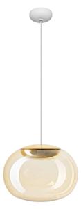 Stilnovo La Mariée Lampă suspendată LED auriu/alb, reglabil, Auriu / Alamă, Camera de zi / sufragerie, Sticlă, Design