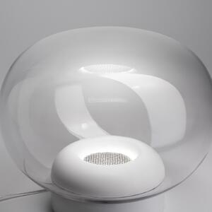 Stilnovo La Mariée Lampă de masă cu LED transparentă/albă, reglabil, Transparent, Camera de zi / sufragerie, Sticlă, Design
