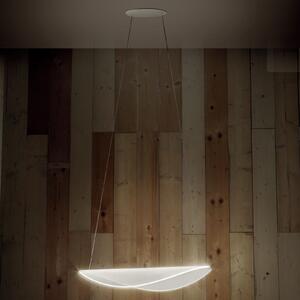 Stilnovo Lampă suspendată Diphy, baldachin încastrat, 54 cm, 3000K, reglabil, Alb, Camera de zi / sufragerie, Plastic, Design